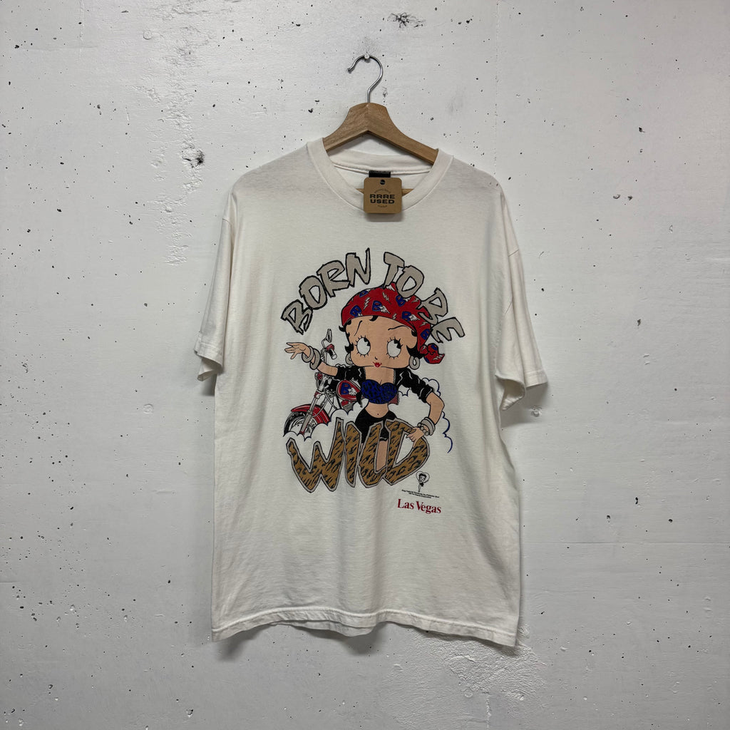 Polera Vintage Betty Bop Biker 1990s